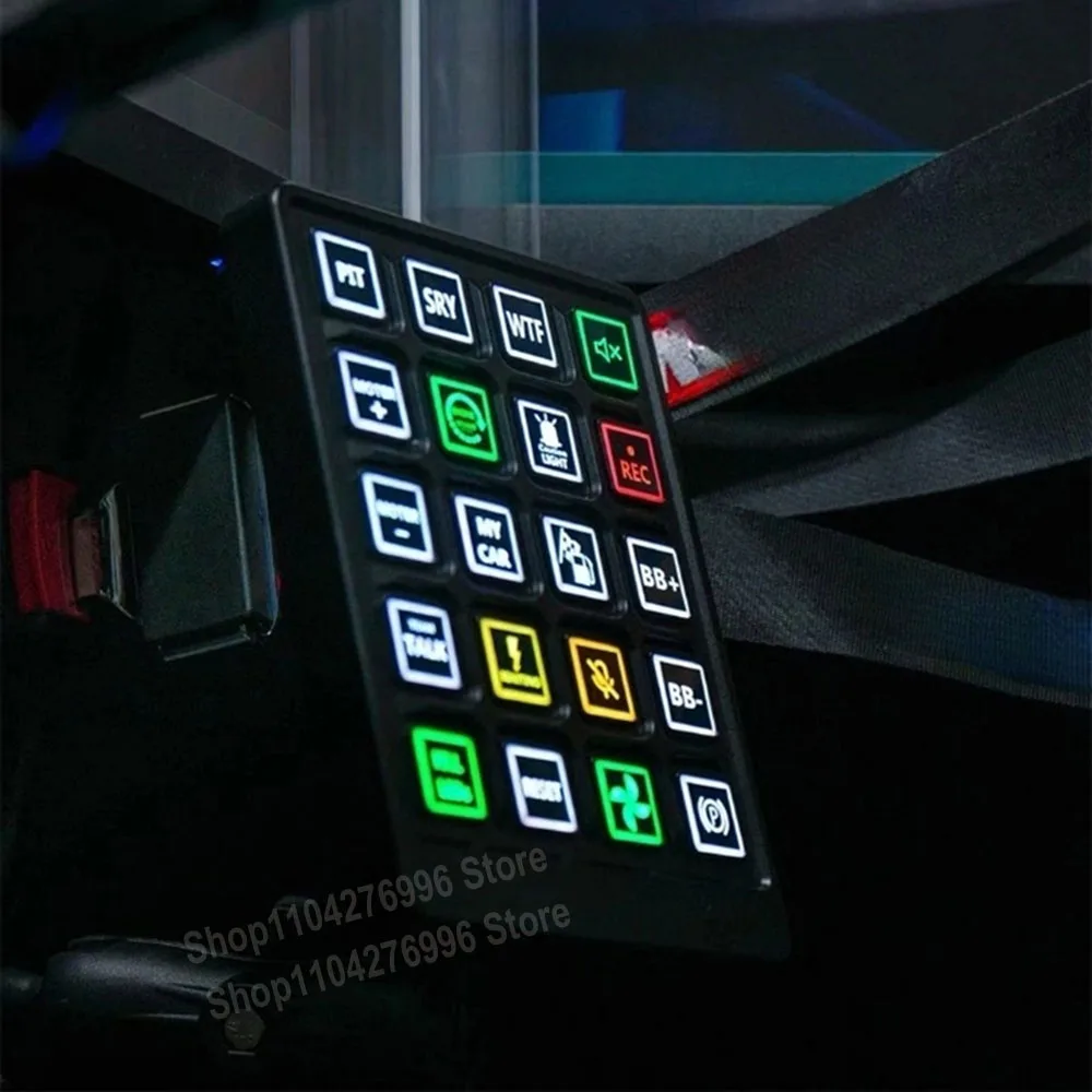 Simracing game Multi-function RGB Central Control Button Box For PC Racing Games Like Logitech   Fanatec SIMAGIC MOZA