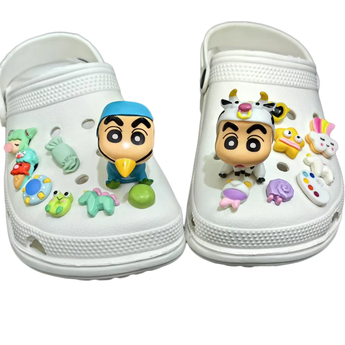 1 مجموعة مينيسو الكرتون ثلاثية الأبعاد أنيمي شخصية الأحذية السحر الراتنج اكسسوارات DIY الصنادل قباقيب تزيين بنين بنات عيد الميلاد مهرجان الهدايا #5