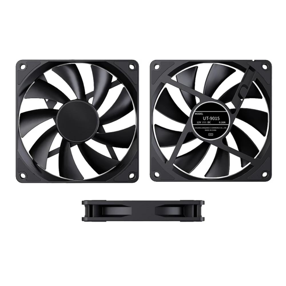 Super Sale 2pcs Computer Case Fan 92mm 4-Pin PWM High Airflow Ultra-Thin Cooling Fan 1000-2700 RPM Cascadable FDB Bearing Fan