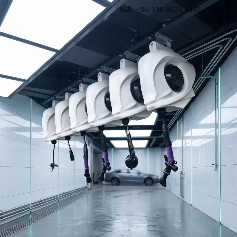Commercial Car Wash Workstation 10m Each Hose & 7m Dual Pipe for Auto Detailing