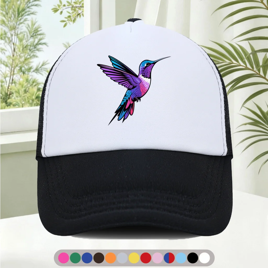 Fashionable and Versatile Sponge Mesh Cap  Features Cool Printed Patterns, Unisex  American Trucker Hat  HighQuality Hat  S
