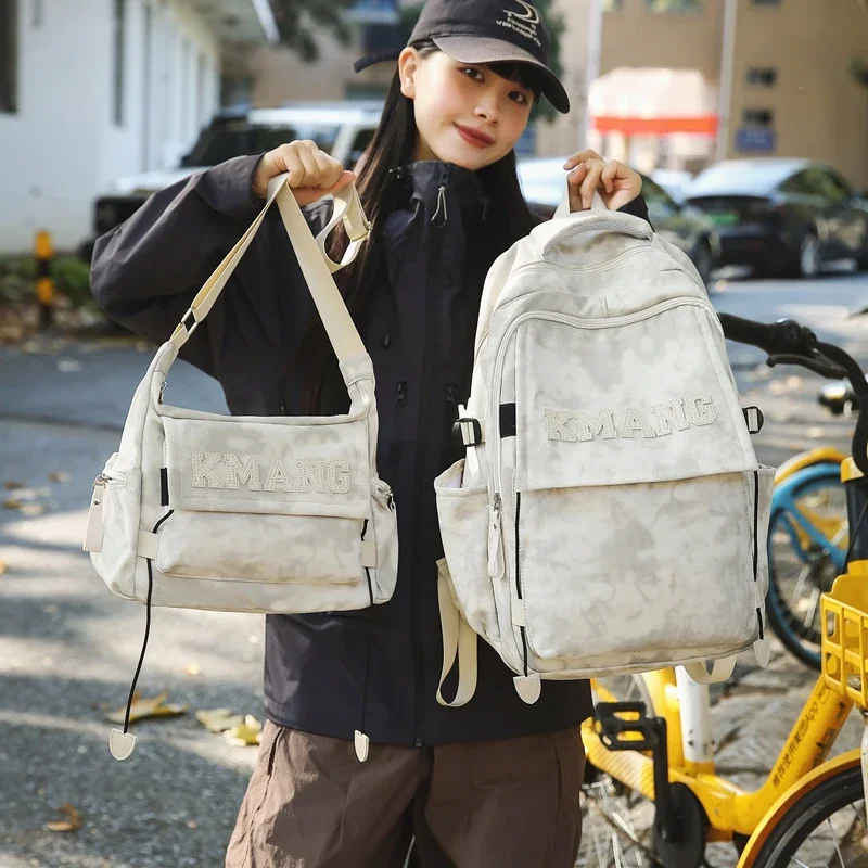 Bolso De estudiante anti temporada 2025, nueva mochila De gran capacidad para primavera, mochila De carga reducida para escuela secundaria para mujer, conjunto De Sac D'école