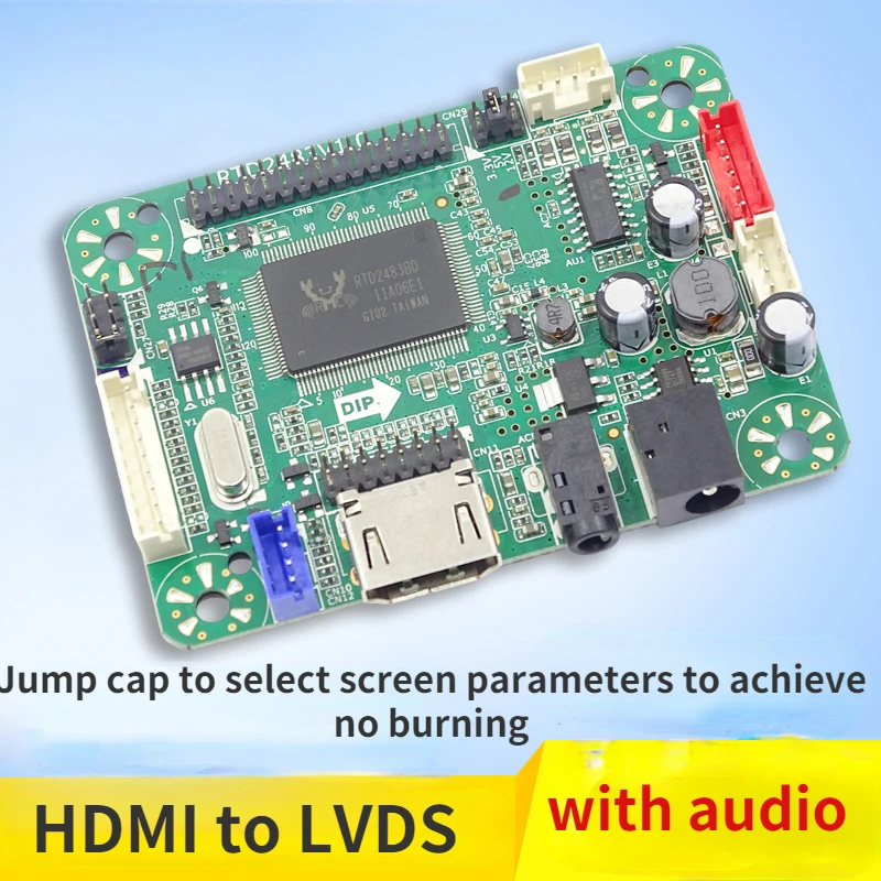 

Single HDMI RTD2483 V1.0 LVDS LCD Driver Board Free Burning Small Audio HD Interface