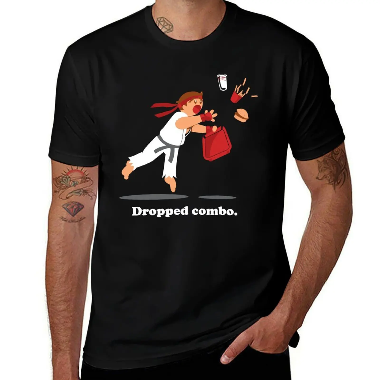 Dropped Combo T-Shirt Comfort Stretch Tee Shirt