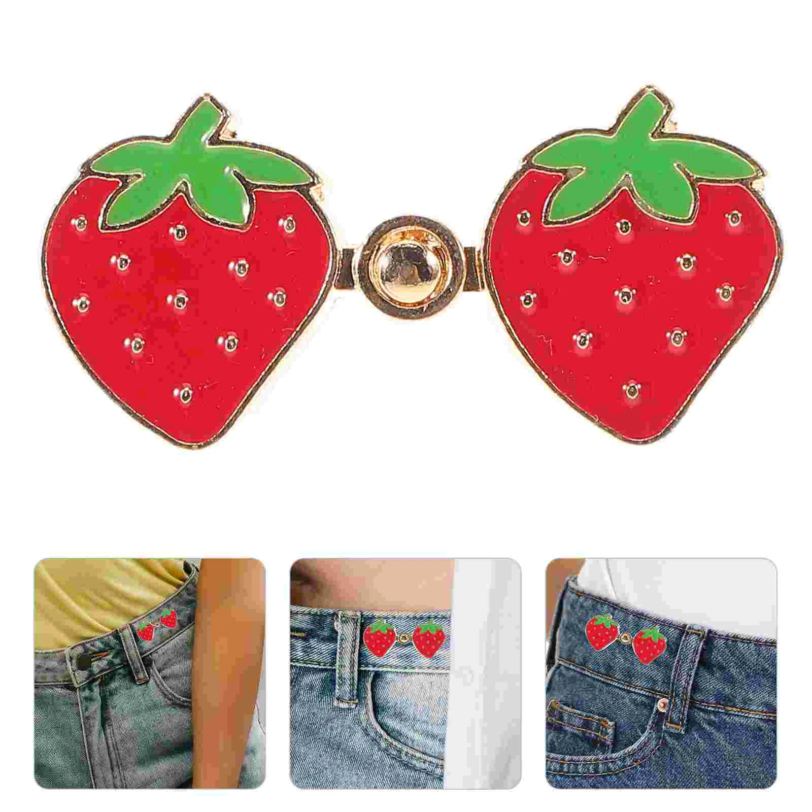 Removable Waist Buckle Cinch Clips Trouser Press Cincher Tightener Pants to Strawberry Pins Miss