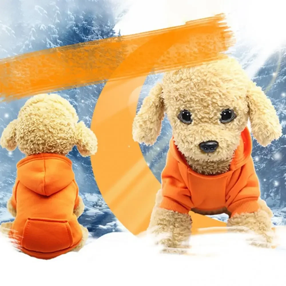 Winter-Hoodie-Sweatshirt-Jacke für kleine und mittelgroße Hunde, Haustiermantel, Welpenkleidung, Chihuahua-Kostüm, Bulldoggen-Kostüm, Welpen-Haustier-Herbstbekleidung – Detail 4