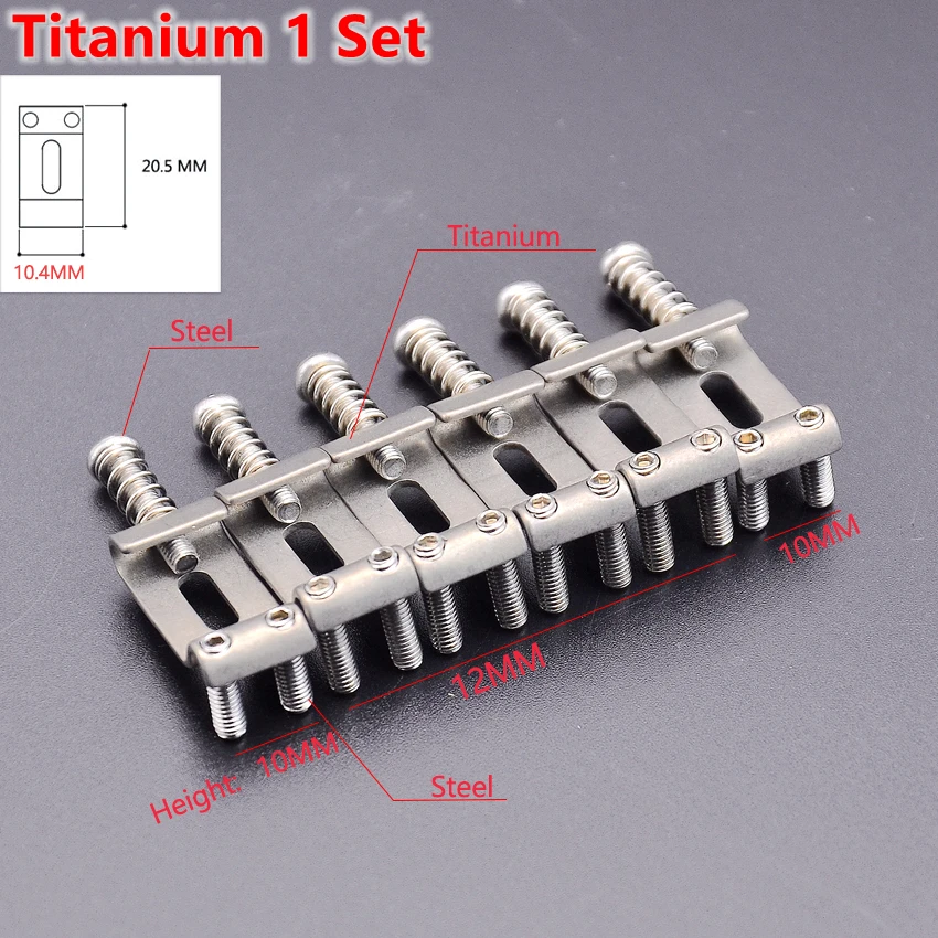 1 Set 10.5MM/10.8MM/11.3MM Electric Guitar Bridge Titanium Alloy (TC4) for ST