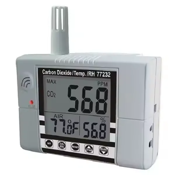 AZ77232 Wall-mounted Indoor Air Quality Monitor CO2 Humidity Meter Carbon Dioxide Tester