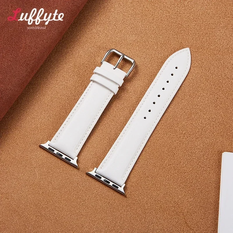 Business Leather Watch Strap for Apple Watch 1-11 Ultra SE 3 2 Watchband for IWatch 38 40 41 42 44 45 46 49 Wristband