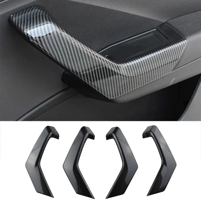 

For Volkswagen Tango T-ROC handle cover sticker car inner door armrest decoration carbon fiber interior accessories
