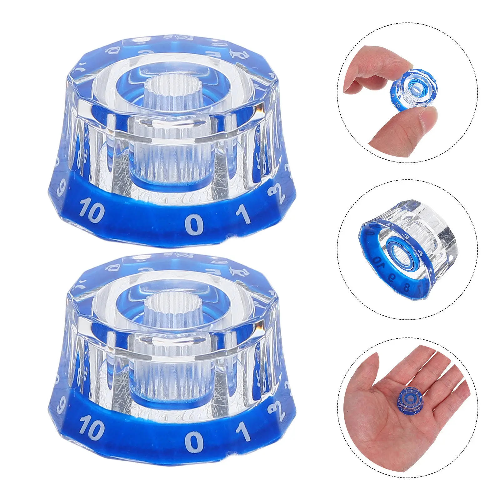 

4Pcs Sleek Round Guitar Volume Knobs for Electric Guitar and Bass Volume Control Switch Knob Replacement Control Knobs Metal