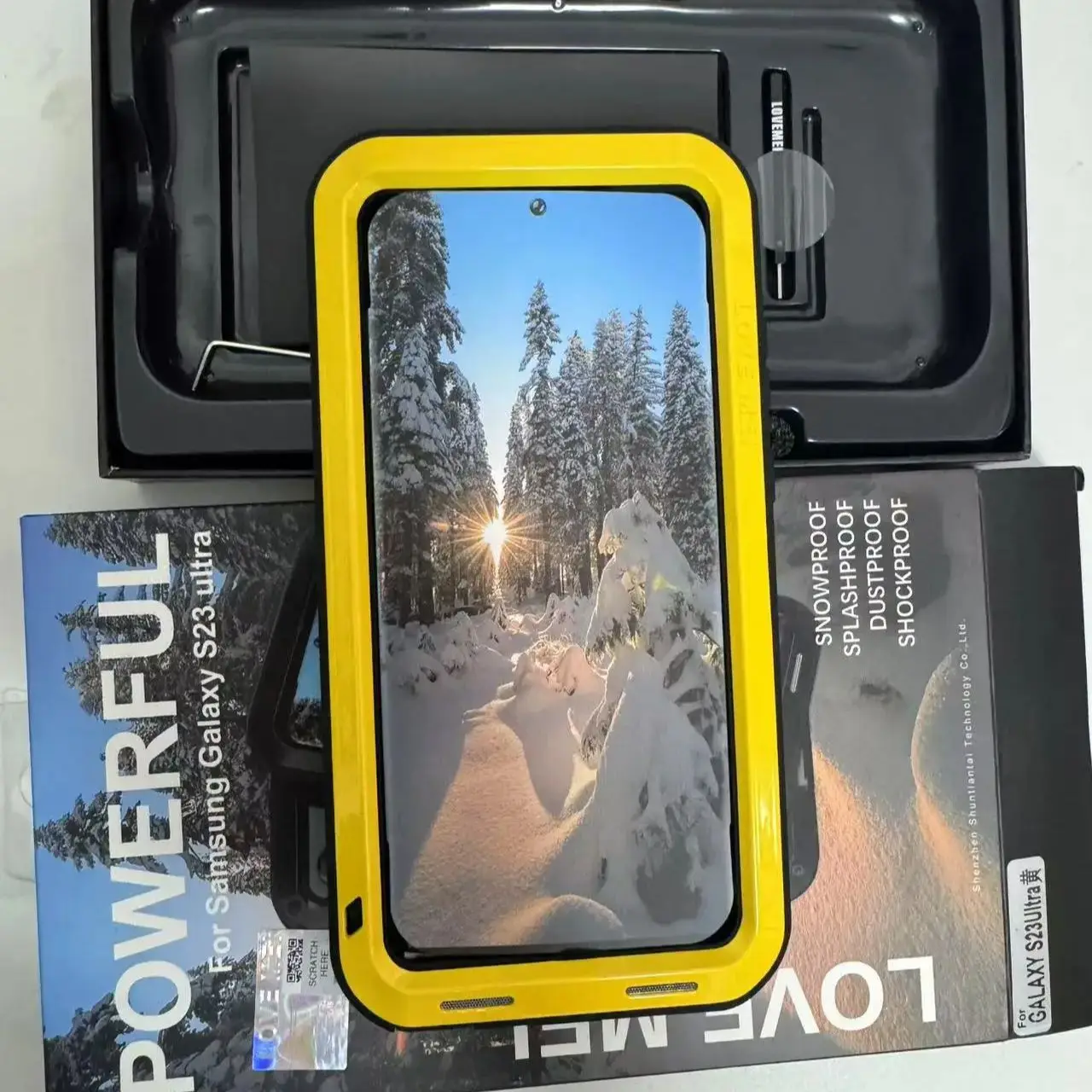 

Love Mei Powerful Case For Samsung Galaxy S20 S21 S22 S23 Fe Ultra Plus Phone Metal Armor Shock Dirt Proof Water Phone Cases