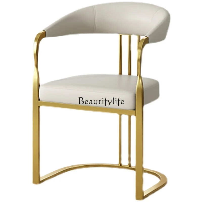 

Italian Light Luxury and Simplicity Stainless Steel Gold-Plated Chair Leisure Modern Designer Conference Chair