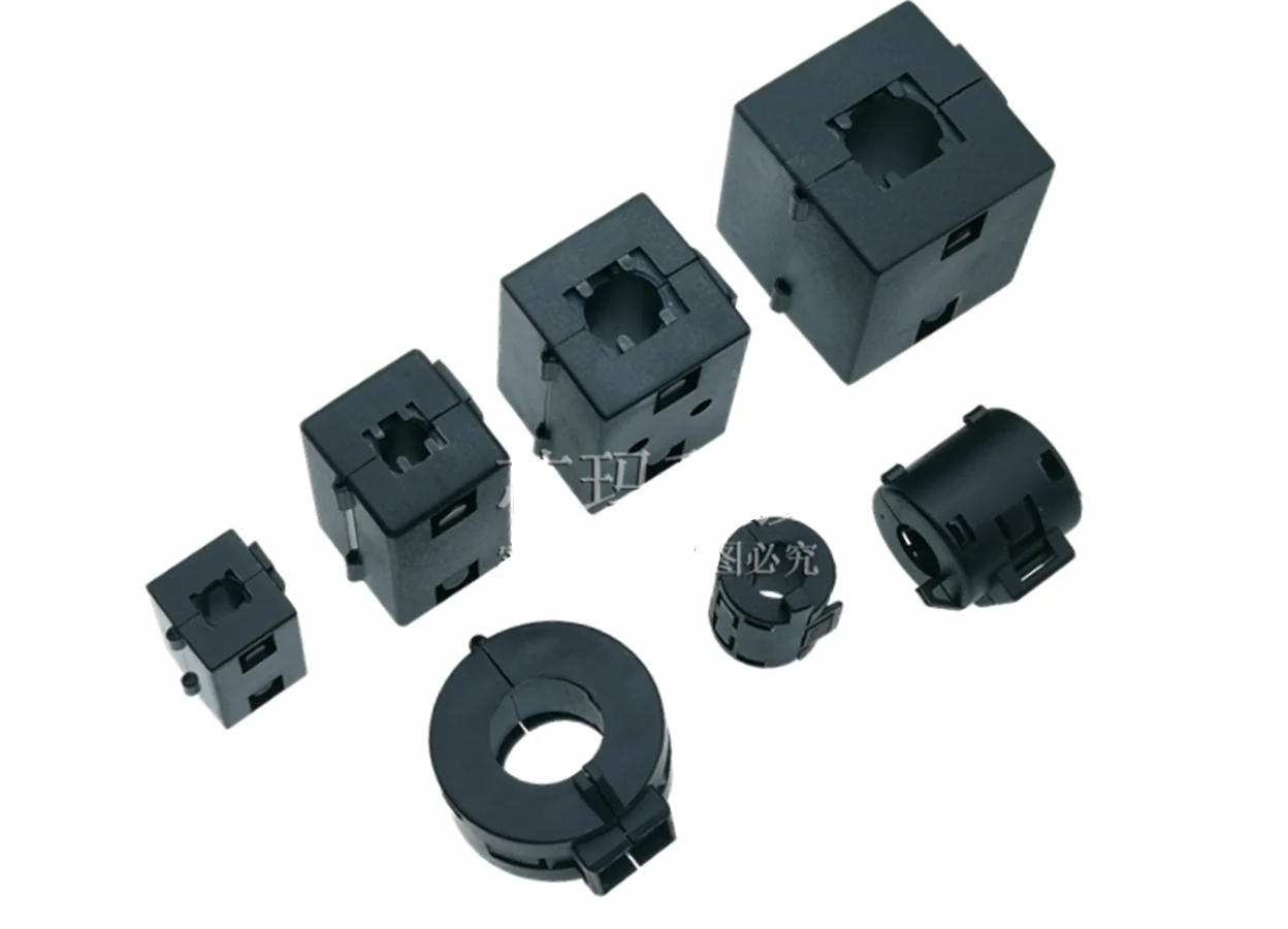 10 Pcs 5mm/6.5mm/7mm/8mm/9mm/10mm/11mm/13mm/15mm Round Square Clip-on RFI EMI Filter Ferrite Magnetic Core Gray Black