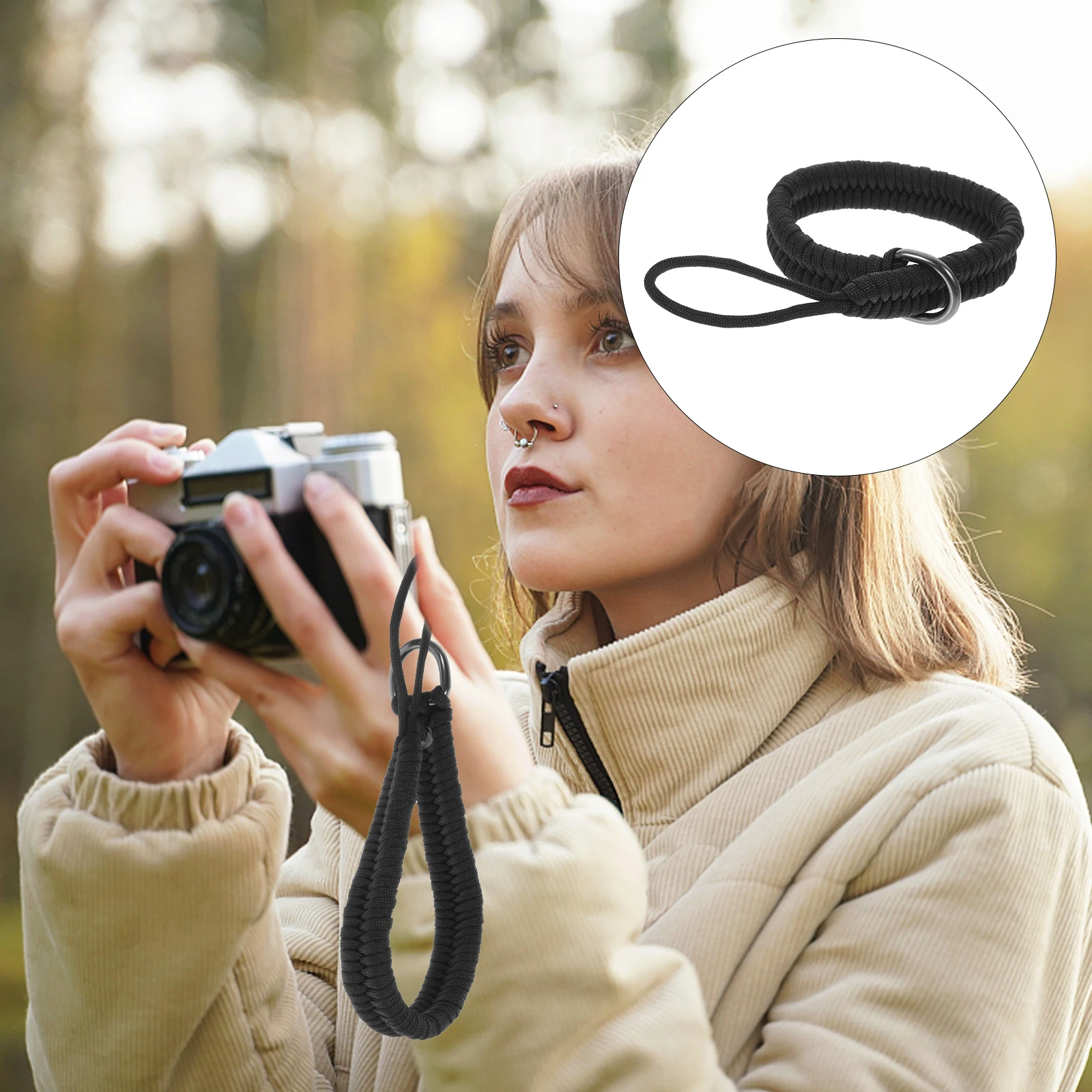 

Camera Wrist Strap Universal Adjustable Length Black Secure Devices Carry Straps Photographers Travel Lanyard Green Camera Strap