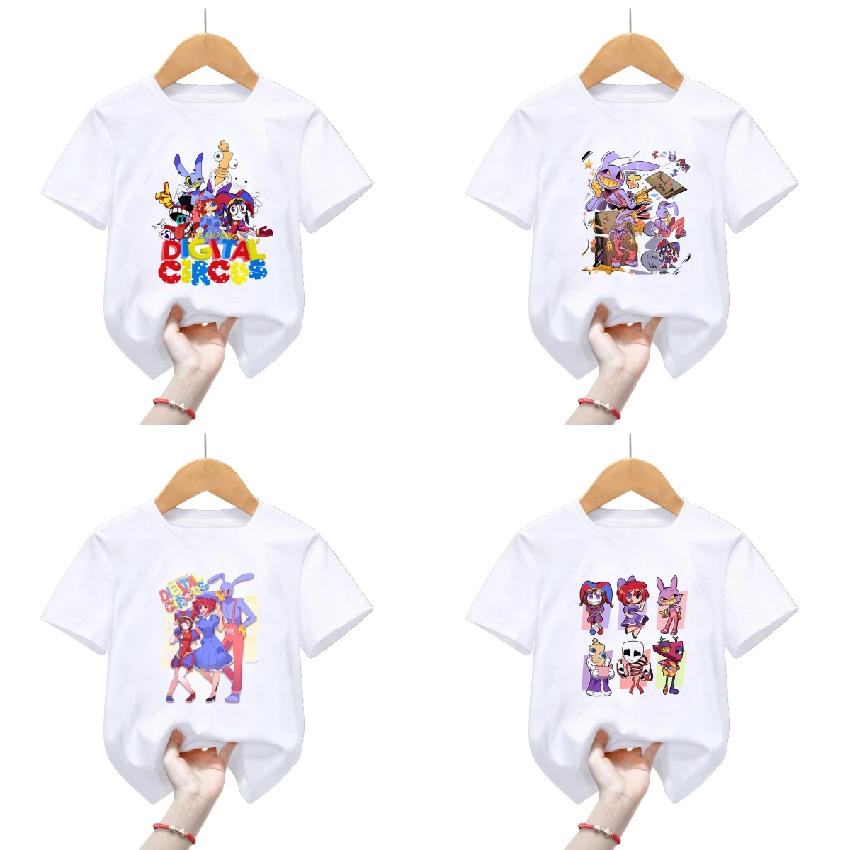 

Funny The Amazing Digital Circus T-Shirt Cartoon Print T Shirt Kids Clothes Boys Girls Baby Tshirt Unisex Clothes Tees Tops