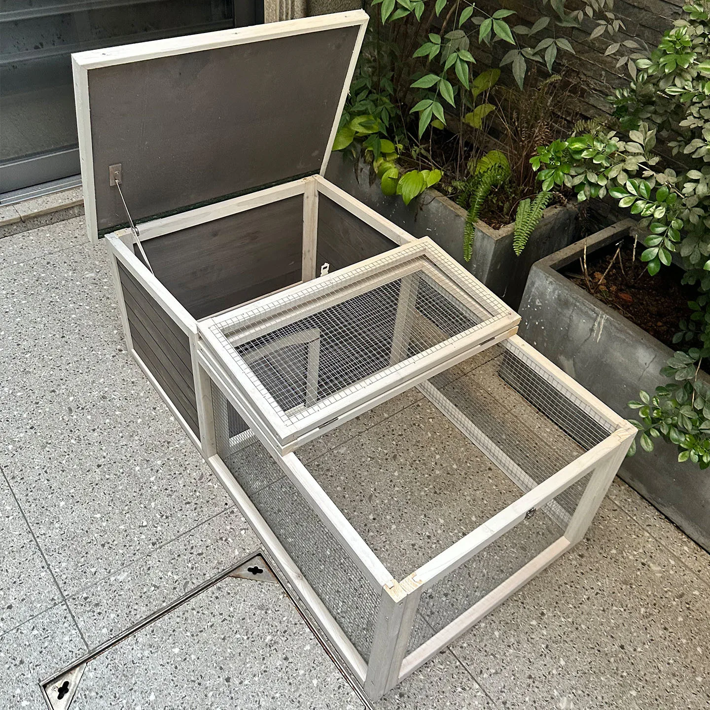 Gabbia per conigli per asilo Gabbia per cuccioli di pollo d'anatra Cole per allevamento di animali domestici di grande villa per conigli di grandi dimensioni