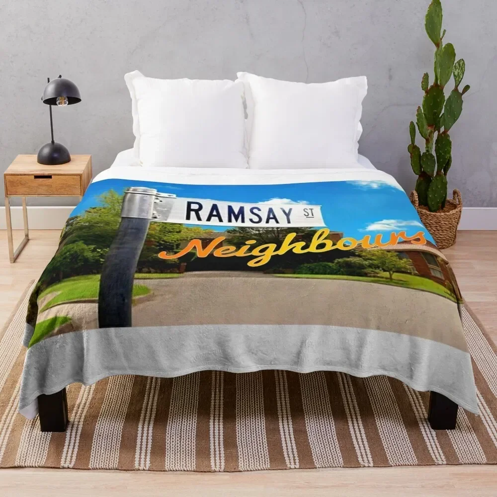 Ramsay Street Neighbours Throw Blanket sofa bed Thin Decoratives Hairys Blankets