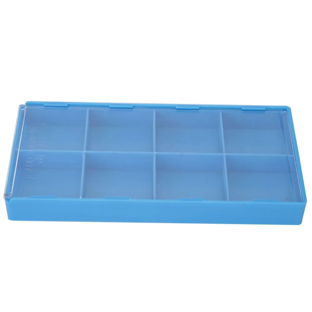 Portable 8 Grid Watch Parts Storage Box Plastic Material Watch Parts Organizer Plastic Storage Tray Watchmaker Repairing