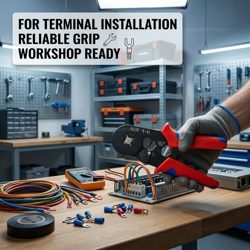 Tubular Crimping Terminal Set with Multiple Plier Tools Automotive Marine Electrical Connector Kit for Wiring Repair
