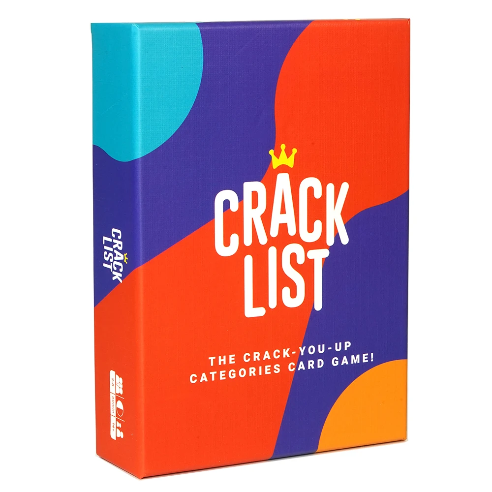 Crack List The Crack You Up Categories Gra karciana dla nastolatków i dorosłych Rodzinne gry planszowe Najlepsza rodzinna gra karciana