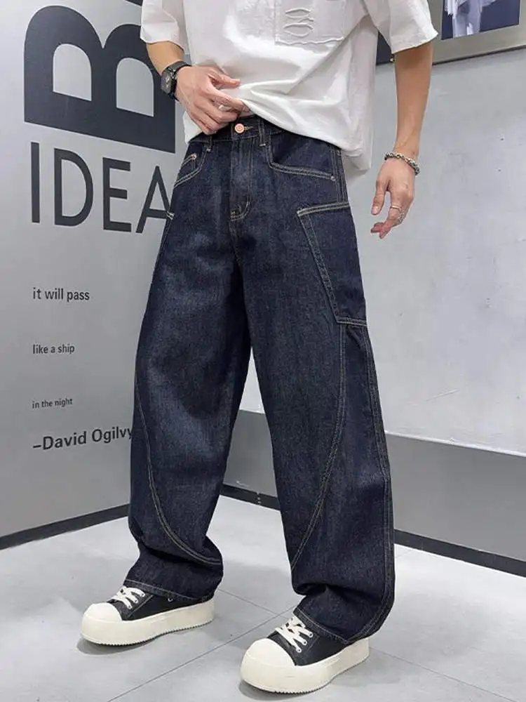 กางเกงยีนส์ทรงหลวมสไตล์อเมริกันย้อนยุค ขากว้าง ทรงโอเวอร์ไซส์ แฟชั่นทันสมัย สไตล์ลำลอง ใส่สบาย ดูอ่อนเยาว์ เหมาะกับฤดูร้อน ทรงตรง