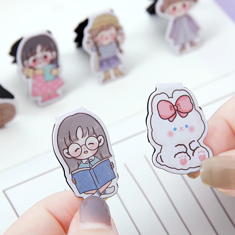 2/4/6PCS Magnetic Bookmark Durable Exquisite Workmanship Beautifully Book Accessories Creative Bookmarks Smooth And Flat