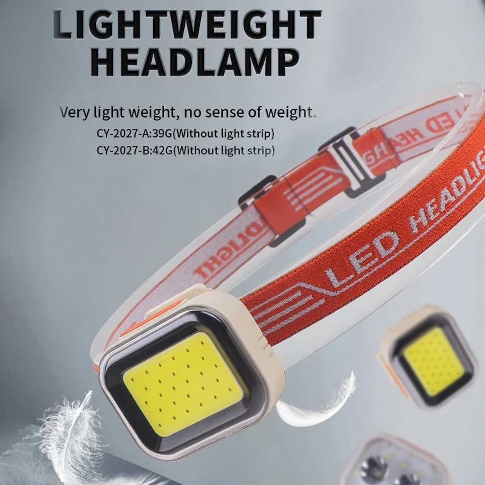 Koplamp Zaklamp 300-600 Lumen Koplampen Met Verstelbare Hoofdband Led Koplamp Ipx4 Waterdichte Koplamp Voor Wandelen