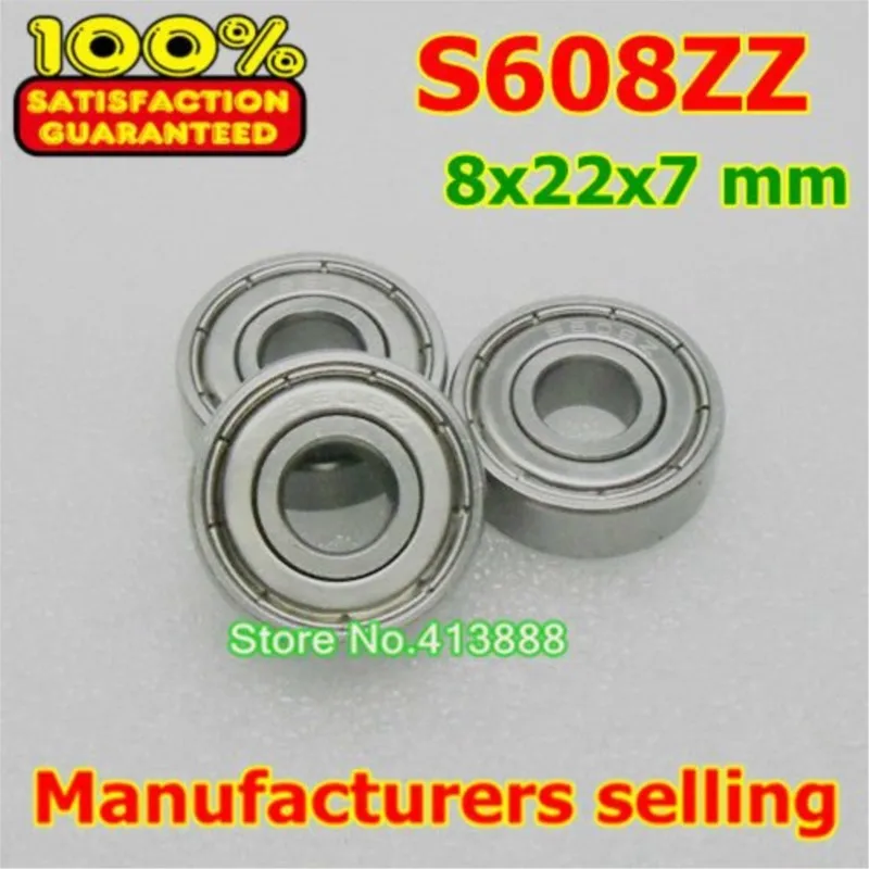 

NBZH bearing(1pcs) SUS440C Environmental Corrosion Resistant Stainless Steel Deep Groove Ball Bearings S608ZZ 8*22*7 Mm