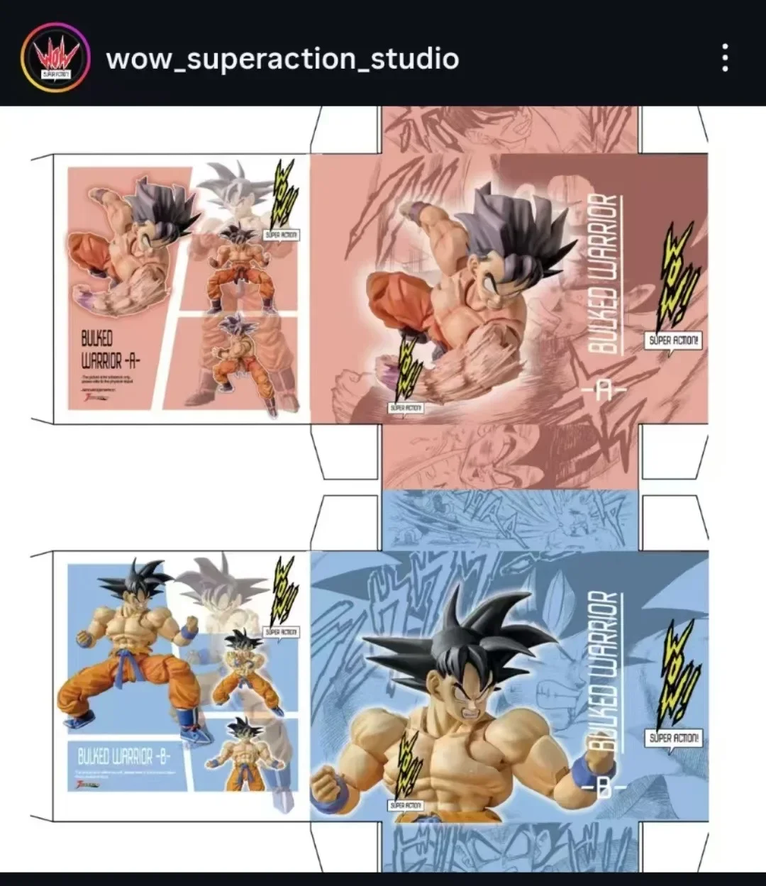 Nuevo-Hot Wow Super Action Studio 1/12 Dragon Ball Anime figura Kaiouken Son Goku figura de acción recoger Goku modelo juguetes chico regalo
