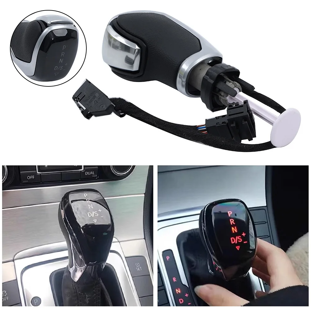 Electronic LED light Gear Shift Knob Lever Shifter HeadBall For VW golf mk6 mk7 passat B7 B8 tiguan MK2 Touran CC Sokda Scirocco