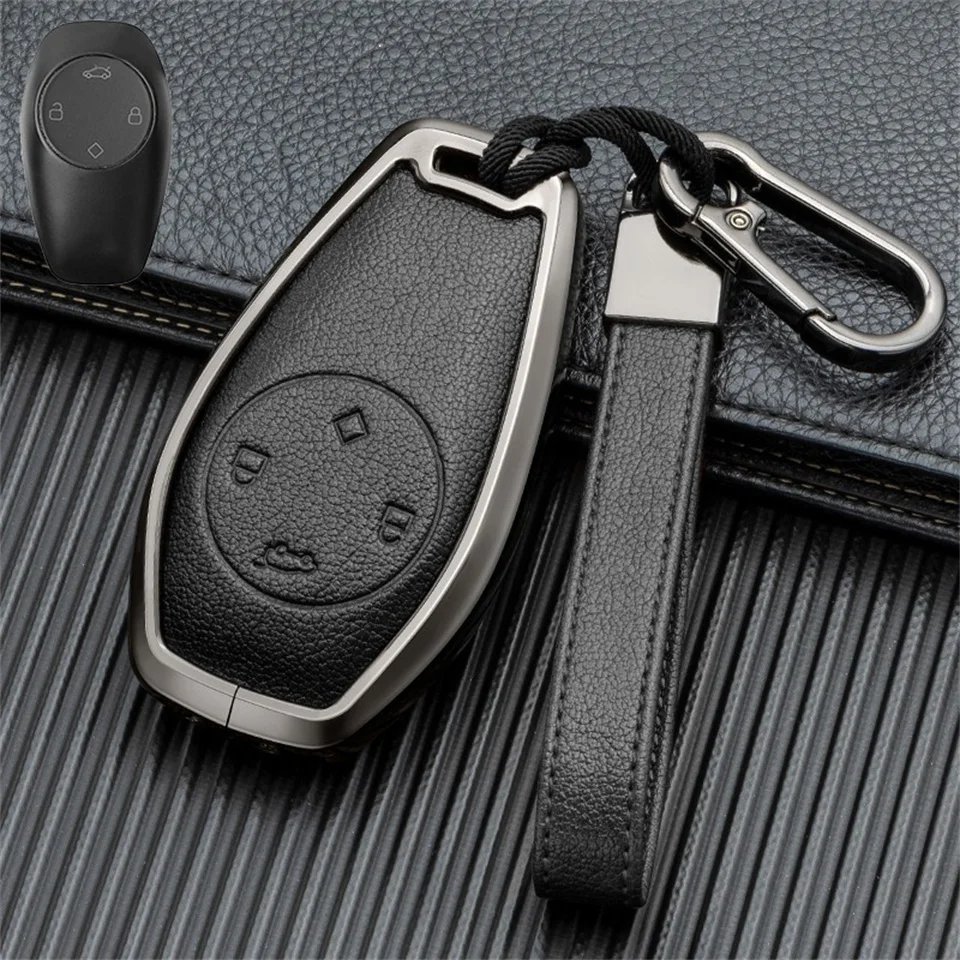 

Car Key Fob Case Cover Shell Holder Full Protector Bag 4 Buttons For Leapmotor T03 S01 C11 Keychain Auto Car-Styling Accessories