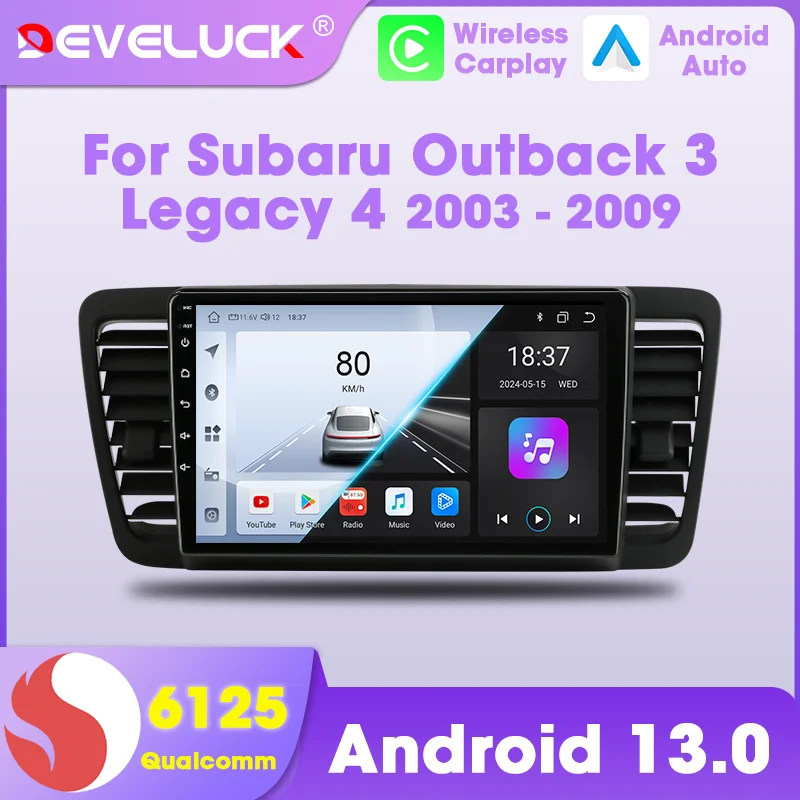 Carplay Android Auto Radio For Subaru Outback 3 Legacy 4 2003 2004-2009 Car Intelligent Systems Multimedia Player GPS Stereo DVD