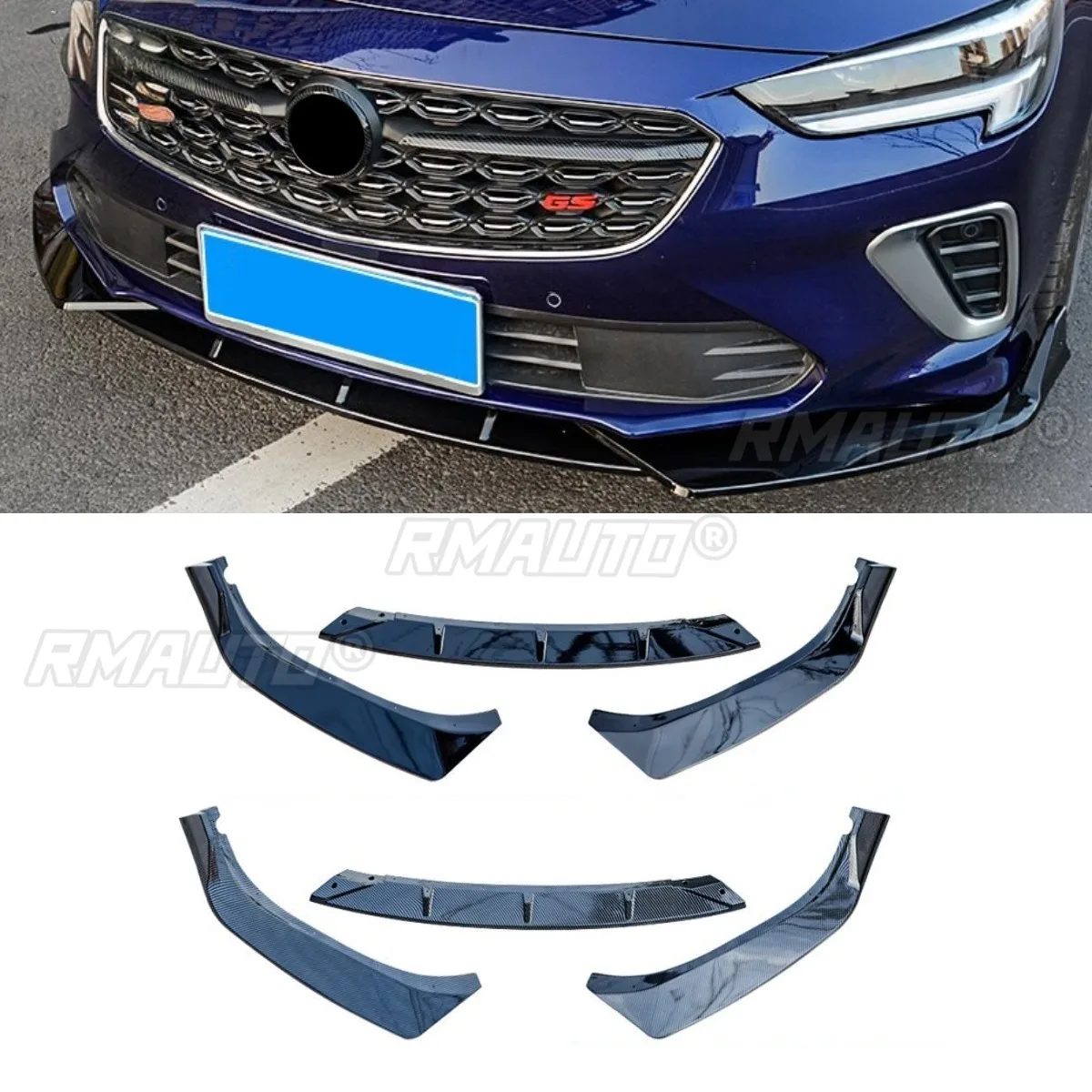 For Buick Regal GS 2017-2019 Car Front Bumper Lip Splitter Spoiler Bumper Lip Protector Body Kit Car Accessories