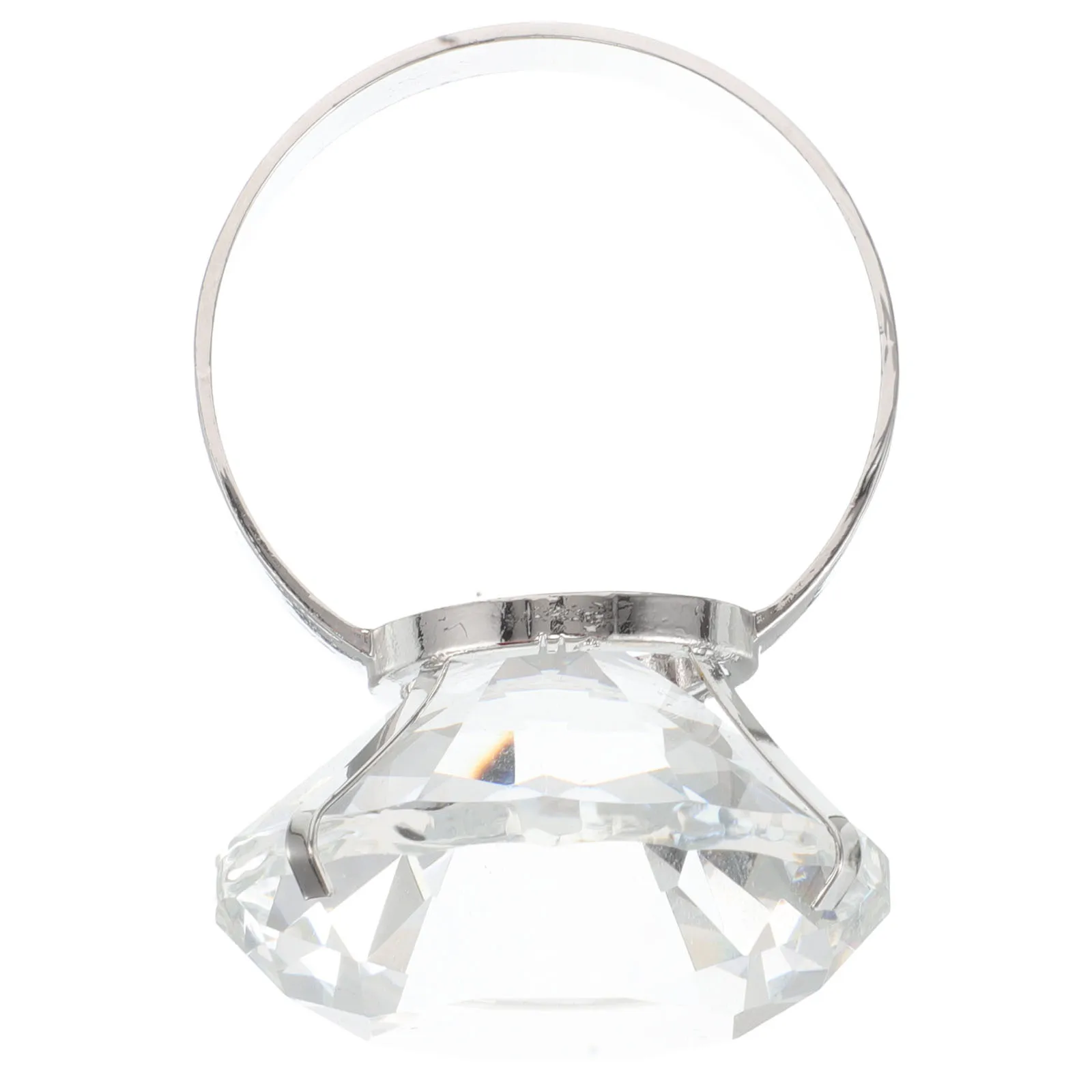 

Large Glass Wedding Anniversary Simulated Ring Prop Refined Faux Wedding Decoration Fake Engagement Ring Party Ornament