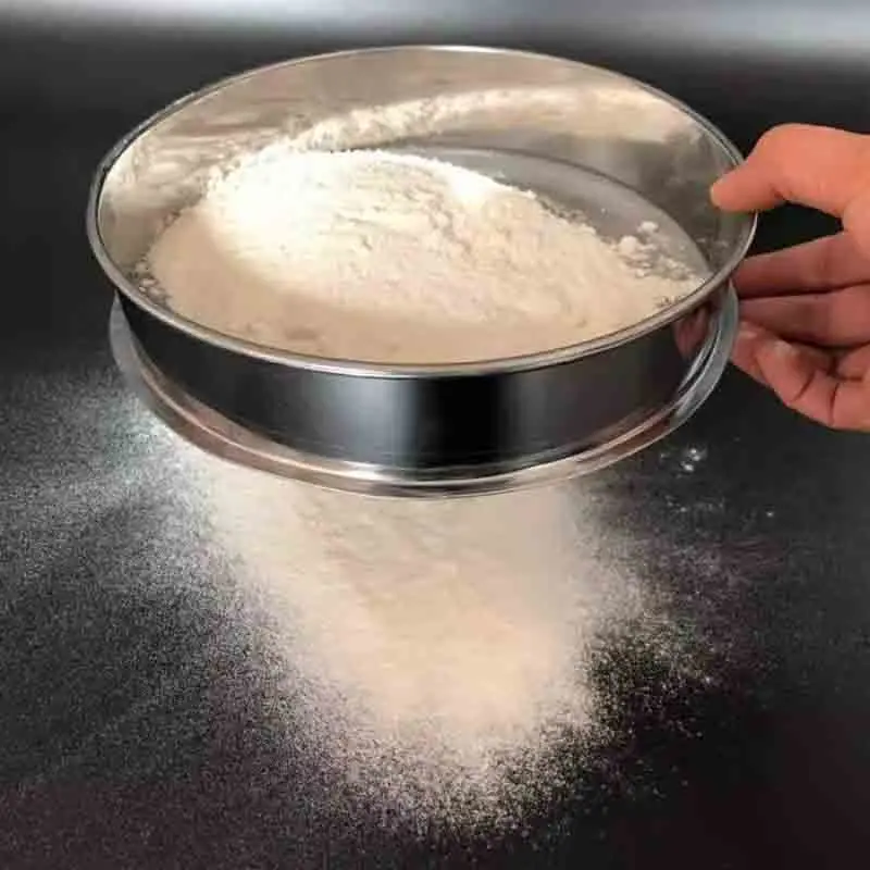 1pc Lab 4-400 Mesh Stainless Steel Standard Test Sieve Dia 20cm Sampling Flour Sieve with Double-layer Punching Frame