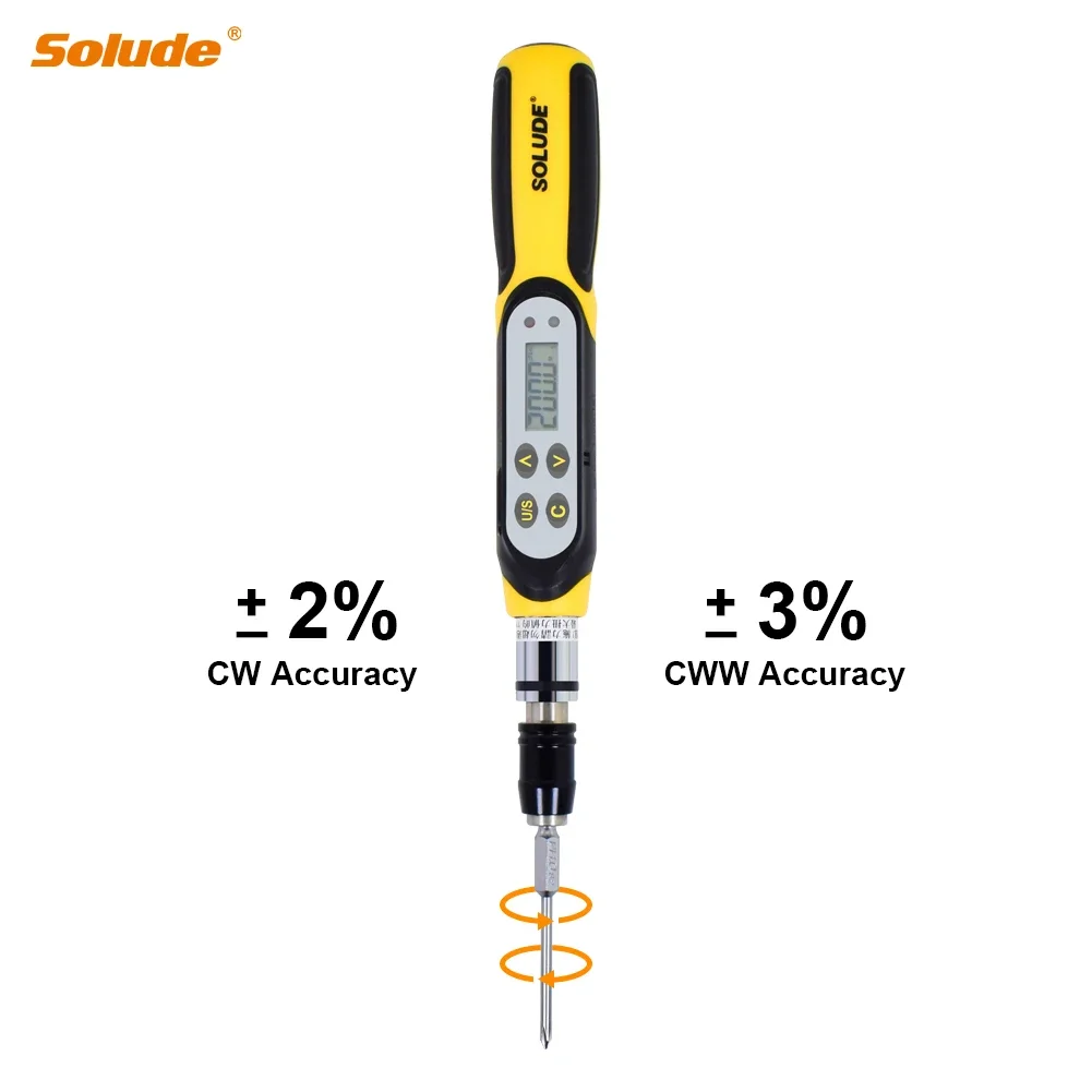 SOLUDE  digital display voltage tester pen screwdriver with indicator light 45#carbon steel Digital Torque Screwdriver