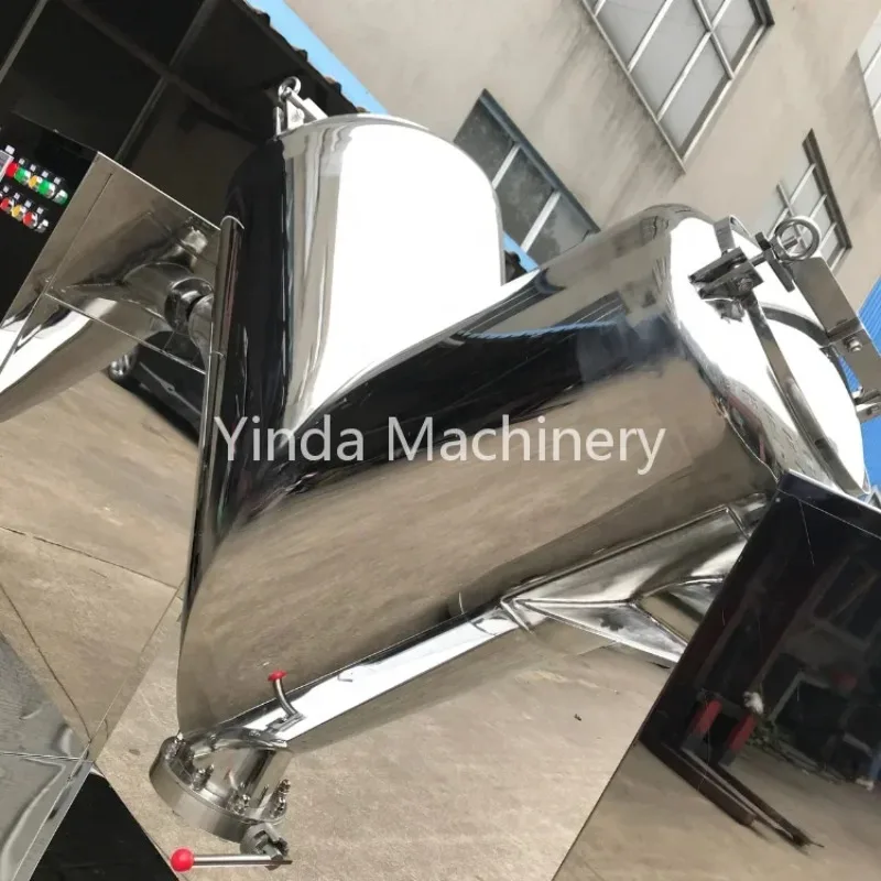 600L V Mixer Chemical Manufacturing Equipment Powder Mixing Machine with Butterfly Valve