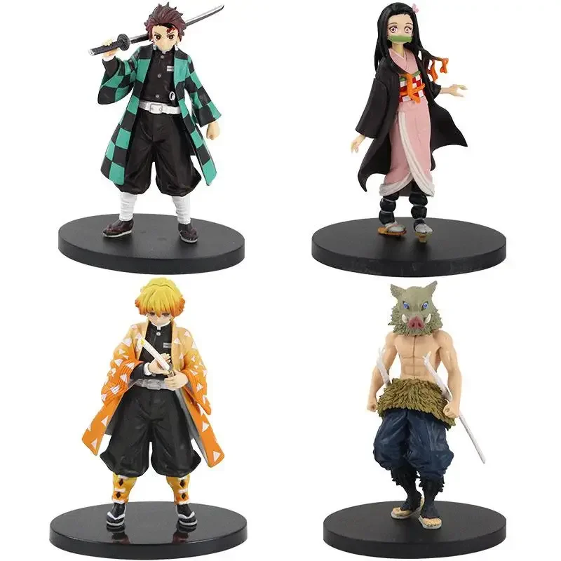 Demon Slayer Blade Anime Figure Tanjirou Nezuko Zenitsu Inosuke Manga Statue PVC Kimetsu no Yaiba Action Figure Model Toys Doll