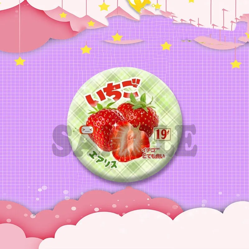 Niedliche Lustige Obst-Querschnitt-Brosche Erdbeere Tomate Cartoon-Anstecknadel Taschen- und Schuh-Ornamente Handgemachter Schmuck Accessoires Geschenk – Detail 9