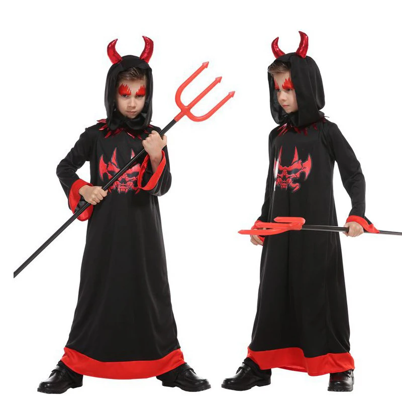 Demon Cosplay Costume Halloween Party Clothes For Kids Boys Girls Ghosts  Costumes Scary Zombie Cosplay ﻿Clothing