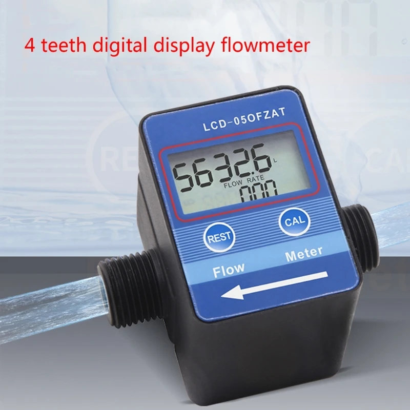 Digital Turbines Flowmeter Electronic Flow Meter Chemicals Water 2.3-3.3V Dropship