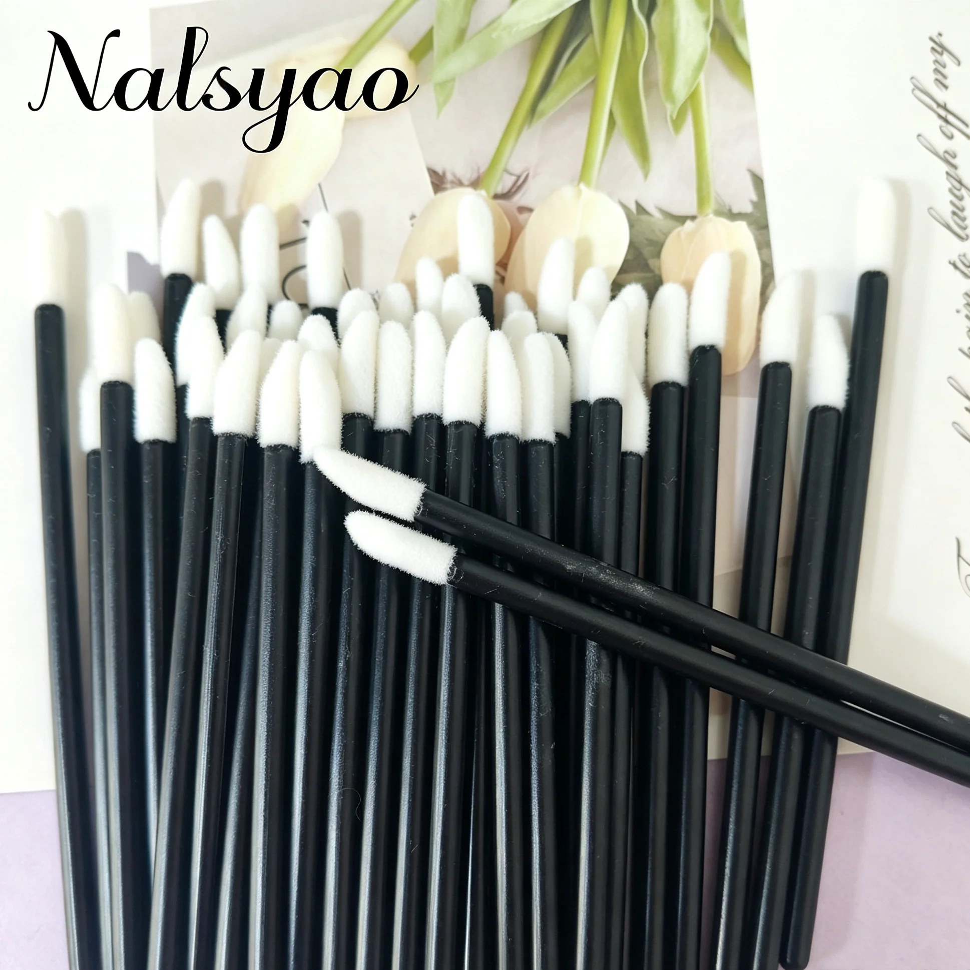 50/100/200Pcs Black Disposable Micro Lip Brush Eyelash Extension Mascara Applicator Lipstick Brushes