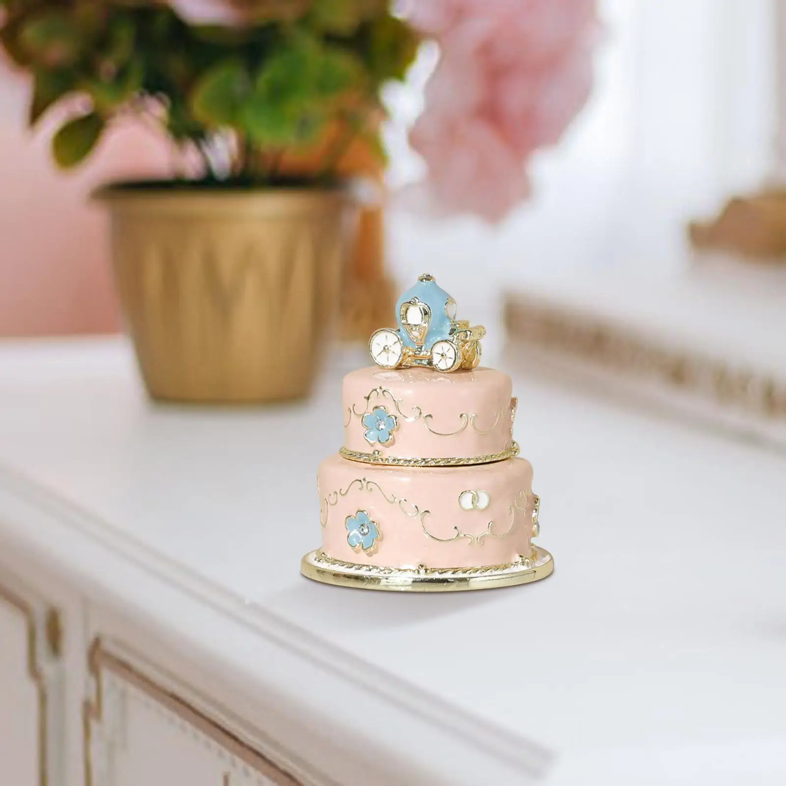 

Шкатулка для драгоценностей для женщин, декоративный орнамент из сплава, чехол для безделушек для женщин