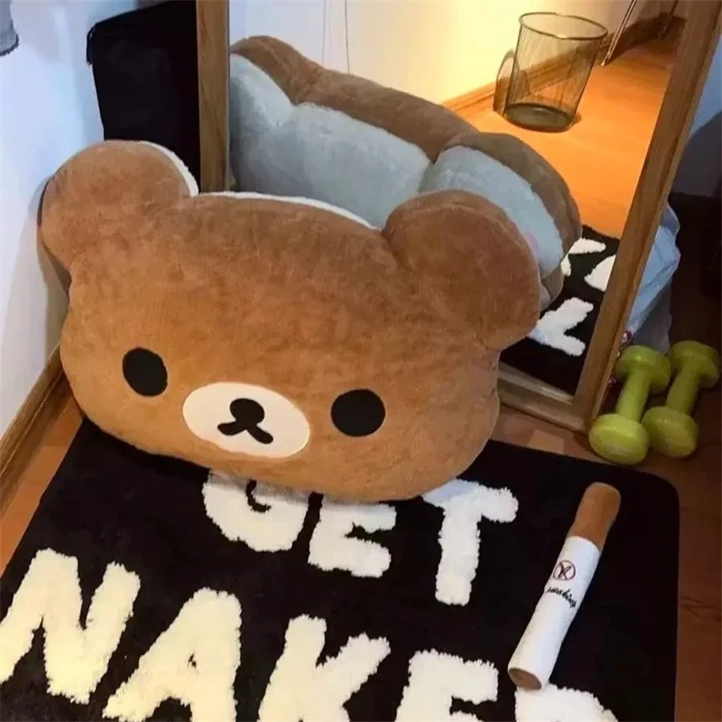 Rilakkuma أفخم السرير مسند الرأس وسادة للمساكن لينة محشوة سرير بطابقين مسند الظهر وسادة لطيف ديكور لغرف نوم طالب الكلية