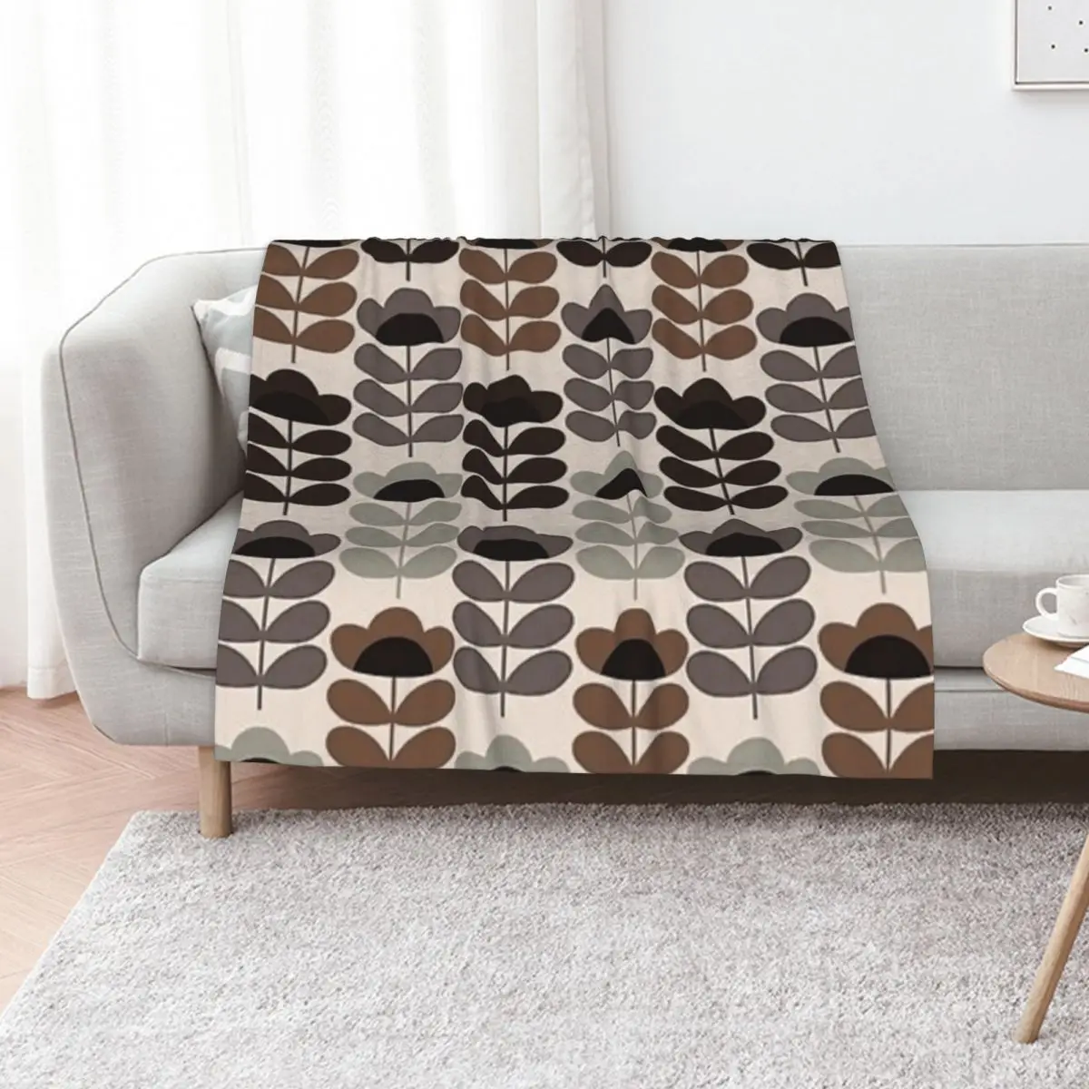 orla kiely stem flowers patterns,orla kiely design Throw Blanket Sofas Bed covers Summer For Baby Retros Blankets