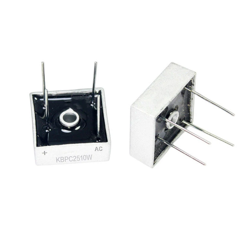 2~200Pcs KBPC2510W KBPC2508W KBPC2506W Bridge Rectifier 25A 1000V/800V/600V DIP-4 Square Bridge Cuttable Feet GBU Bridge Stack