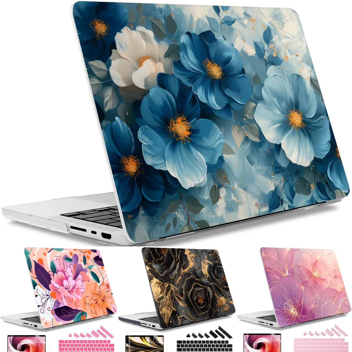 Twarde etui z nadrukiem Dreamflower dla MacBook 2024 M4 M3 Air 13 A2681 A3113 15 cali M2 A2941 A3114 A2337 M1 Pro 13 14 16 A2338