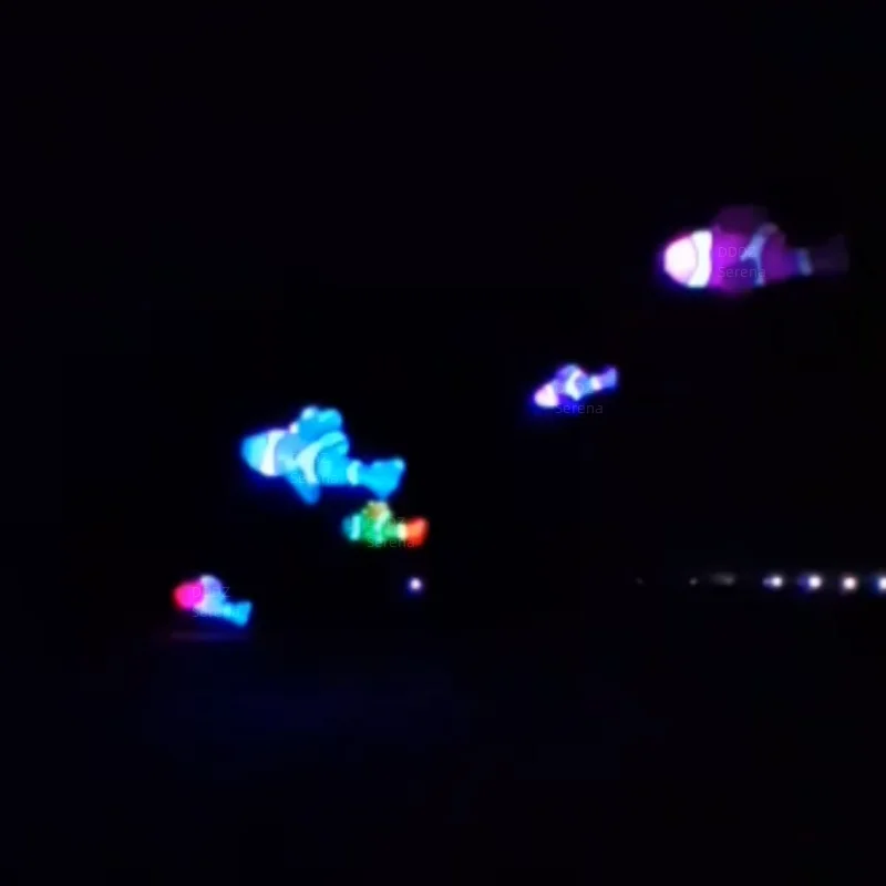 Bündel 2,4 m LED-Clownfisch-Drachen, weich, aufblasbar, im Dunkeln leuchtender Drachen, 40 DRipstop Nylon Line Wäsche mit Batteriekasten DDDZ