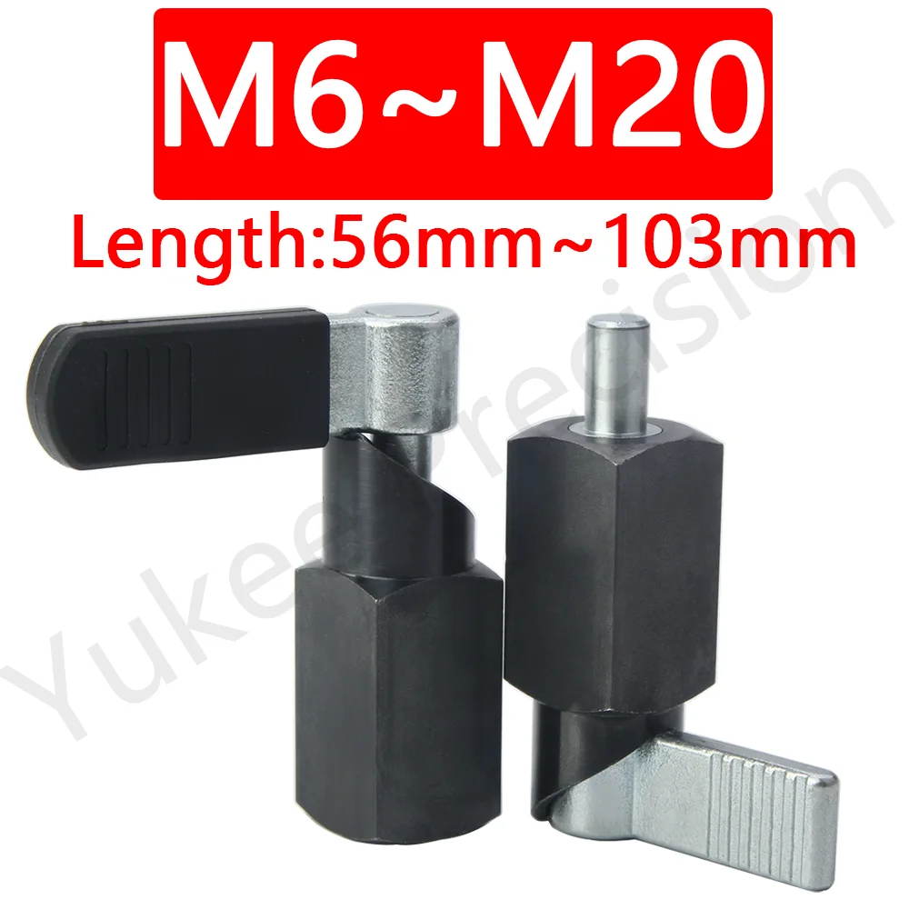 

YK256 Factory Supply Hand Retractable Index Plunger Carbon Steel/Stainless Steel Self Locking Positioning Indexing Uhreaded Bolt